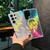 Samsung S25 Color Plated Feather Mobile Phone Case S24ultra Magnetic Case Suitable for S25plus Mobile Phone Protection Case