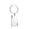 Stainless Steel Poker Pendant Keychain (Ace To King of Spades)