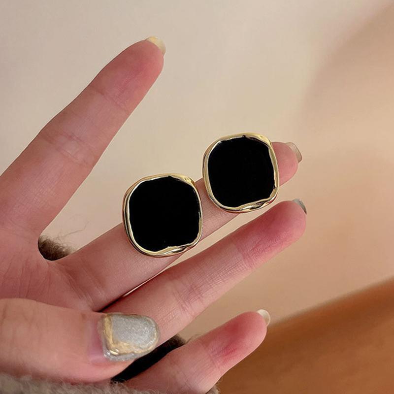 Fashion Geometric Square Stud Earrings Women Lady Vintage Matte Design Fine Jewelry Girls Birthday Party Earrings Gift