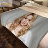 Mode Shakira Merch Pop Kvinnlig Sångare Tryck Flanellfilt Stjärnkonst Bärbar Hem Resa Kontor Vilopaus Julklapp