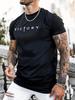 Outdoor Laufen Fitness Herren T-Shirt Lässig Rundhals Sport Kurzarm Lockere Oberteile Mode Schnelltrocknend Workout T-Shirt Fitnessstudio T-Shirt Mann