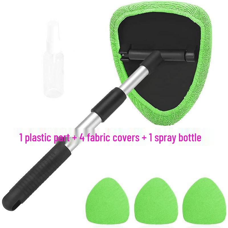 Telescopic Microfiber Car Window Cleaning Brush & Scraper