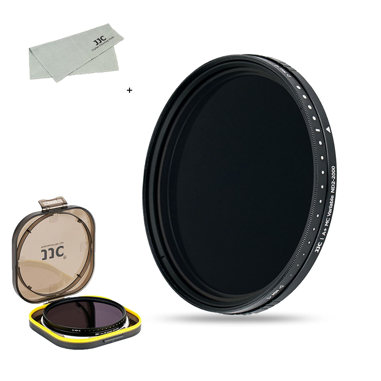 

JJC Variable ND Neutral Density Adjustable Compatible with Fujifilm XC Nikon DX Canon 24mm EF 50mm and Other and Thin Frame Filter Protective Case