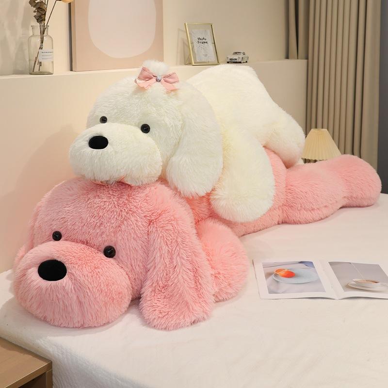 Pernă decorativă mare pentru câine, jucărie de pluș, păpușă, câine mare, câine teddy, păpușă câine, fată care doarme, liniștitoare, păpușă de cârpă