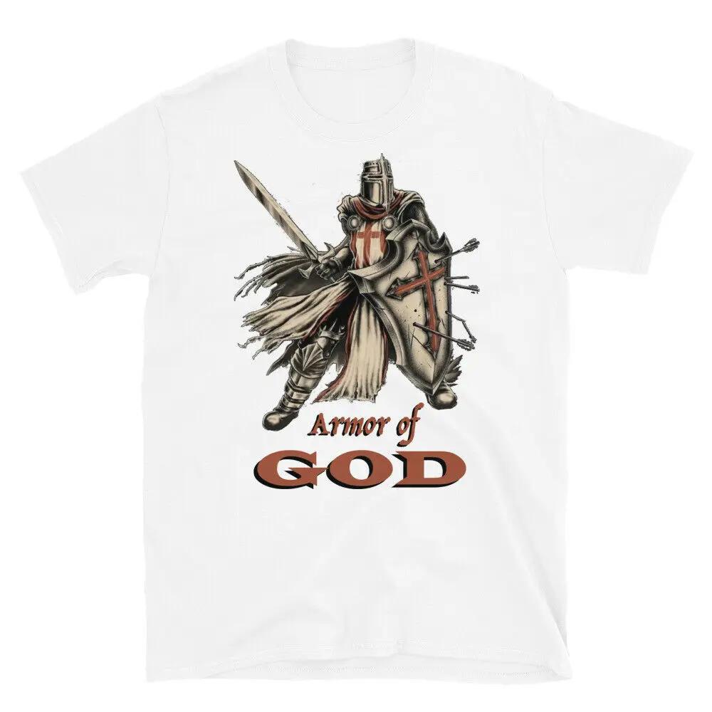 Knights Templar Armor of God TShirt 100 Cotton ONeck Short Sleeve Summer Casual Mens Tshirt Streetwear S