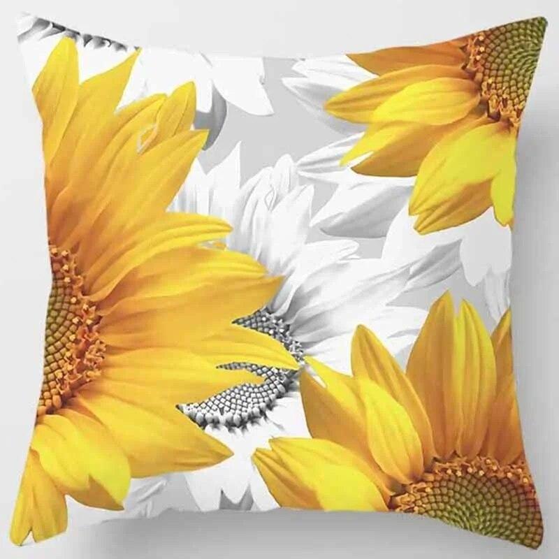 Fashion yellow decorative pillowcase, living room sofa office seat waist cushion  cover  aesthetic home decoration