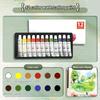 New Mini Watercolor Paint Set Portable Pocket Artist Travel Art Painting Kit with Clip Wooden 8/15 Grid Box Miniature Color Set