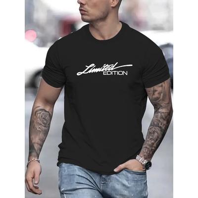 T-shirt da uomo a maniche corte, stile semplice, alla moda, vestibilità regolare, top casual comodo e traspirante per primavera, estate, vacanze, tempo libero