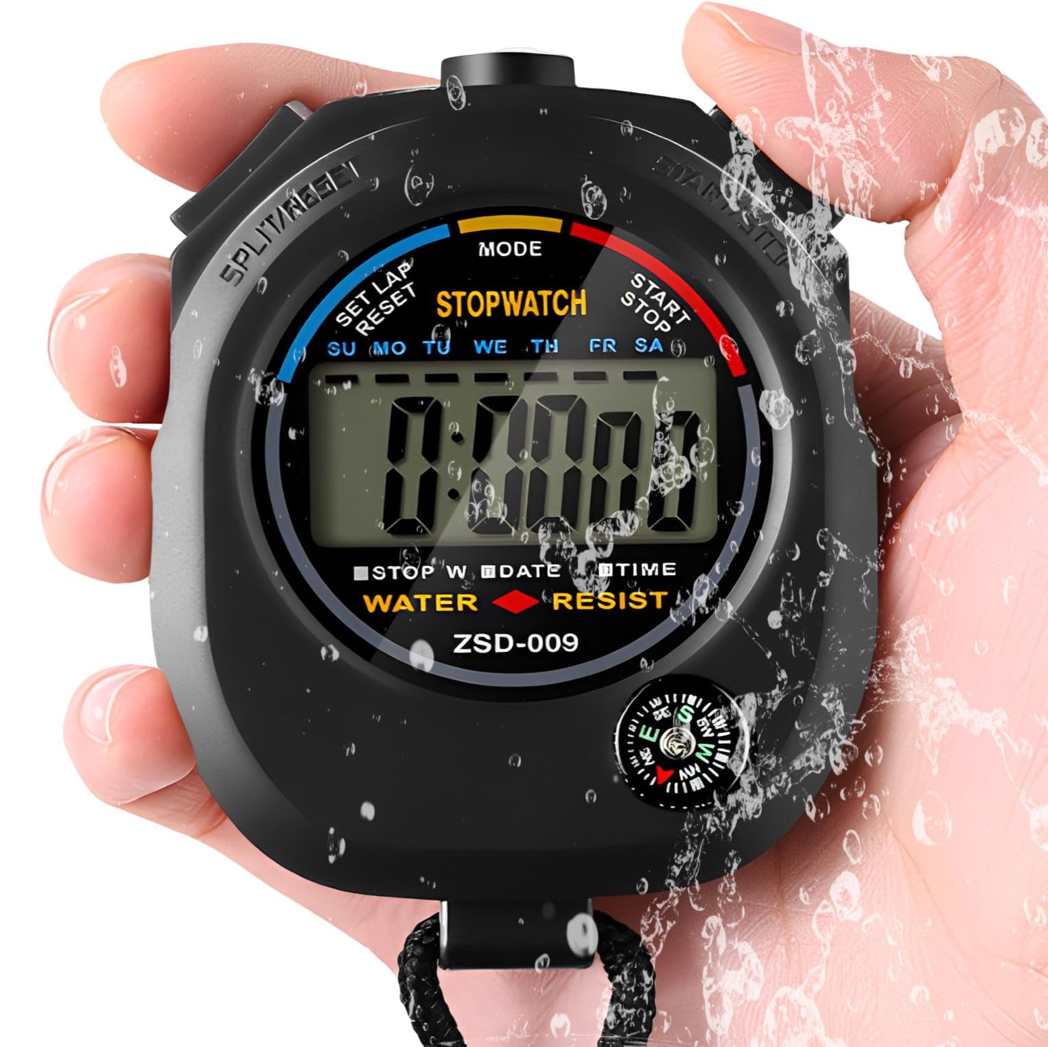 fogman Stopwatch Sports Digital Easy to Use Accurate Multifunctional Referee Timer