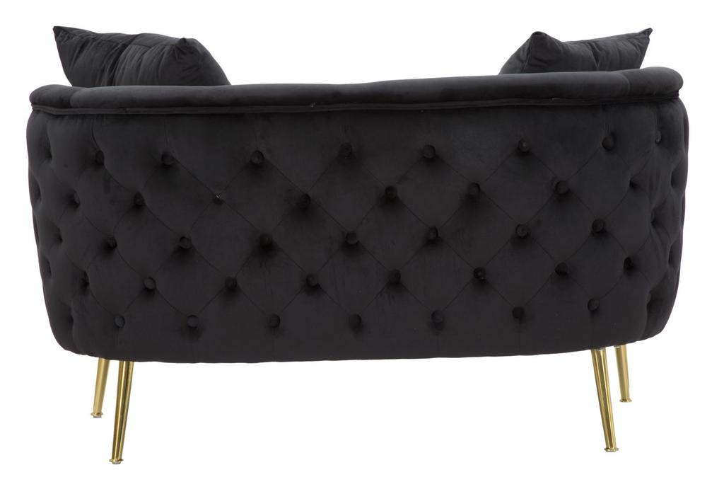 Sofa Bucarest Black Cm 127X74X71