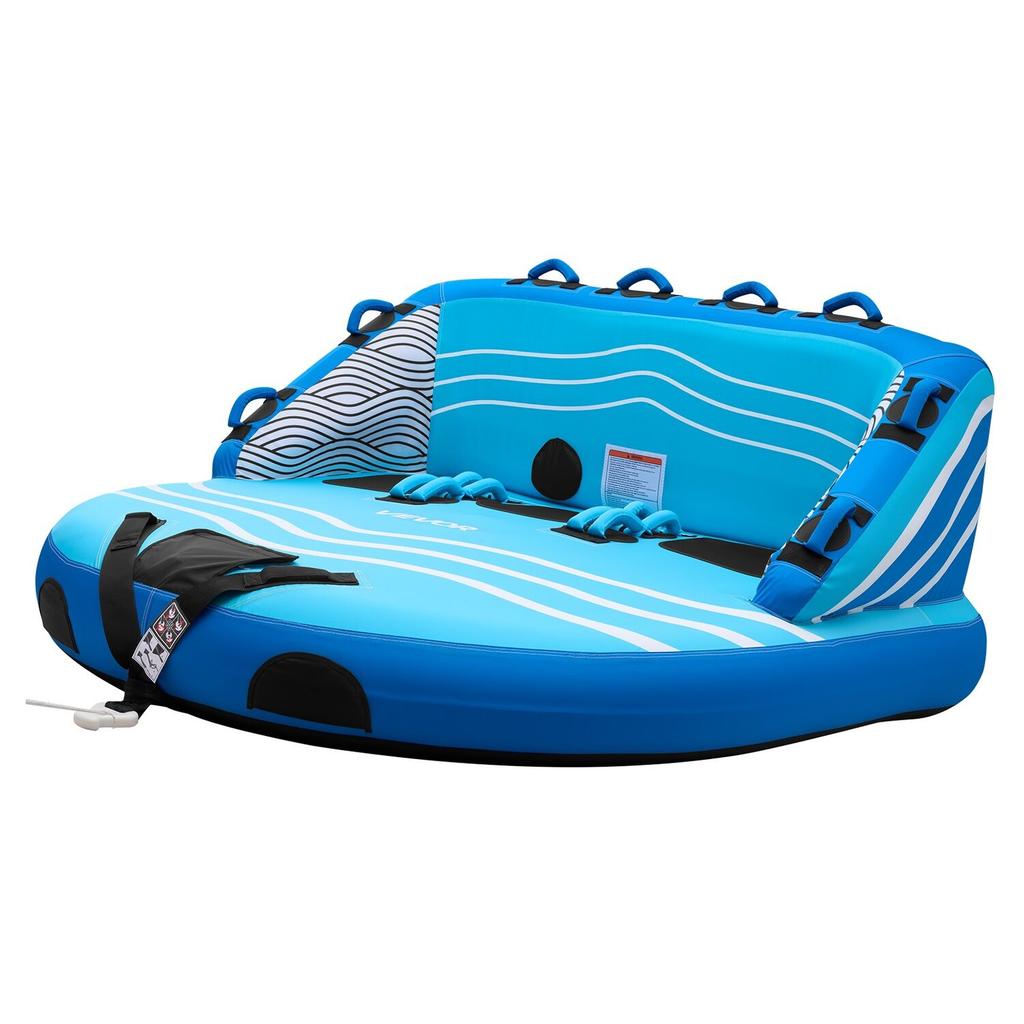 Towable Tubes for Boating, 3-Rider Inflatable Towable Tube for Boat to Pull, 231 kg Capacity Water Sports Boating Tubes - with Full Nylon Cover, Dual