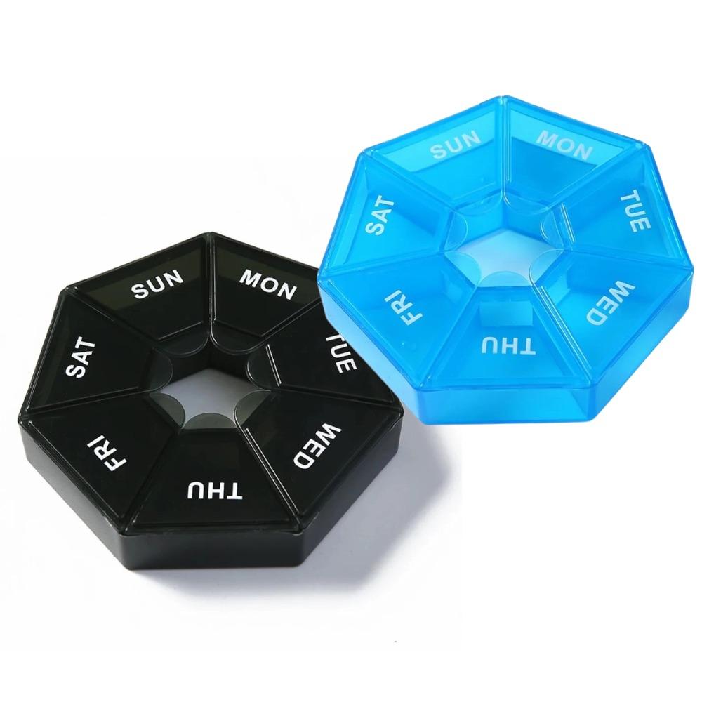 New Hot Mini Portable Travel Weekly 7 Grids Pill Case Box Organizer Tablet Holder Storage Container for Vitamin Medicine FishOil