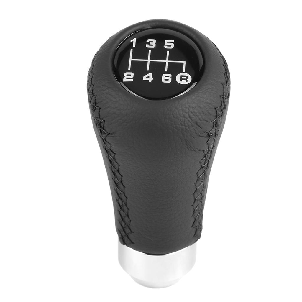 Universal Car Vehicle 6 Speed Gear Shift Knob PU Shifter Stick with 3 Hoses Black