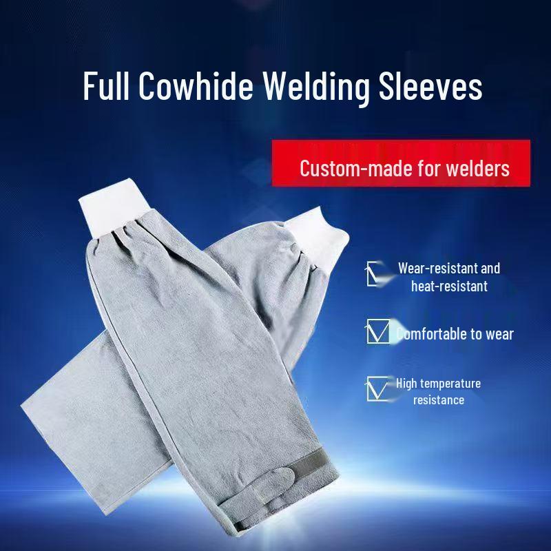 Fireproof Sheepskin Welding Sleeves: High-Temp Resistant, Anti-Scald, Heat Insulated, Wear-Resistant Arm Protectors.