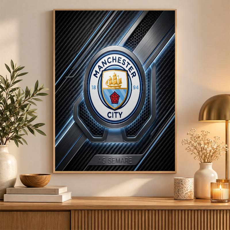 Manchester City Deimantinio Dažymo Rinkinys 5D Pilnas Gręžimas Pasidaryk Pats Deimantinė Mozaika Sienos Menas Namų Dekoras