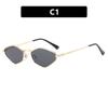 1PC diamond polygon small frame sunglasses  new metal sunglasses for fashion show minimalist women