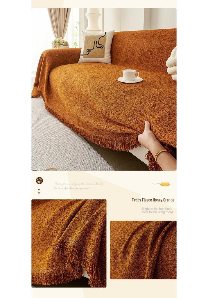 Universal Non-Slip Chenille Sofa Cover – Autumn/Winter, Dirt-Resistant, Full Coverage Cushion Protector