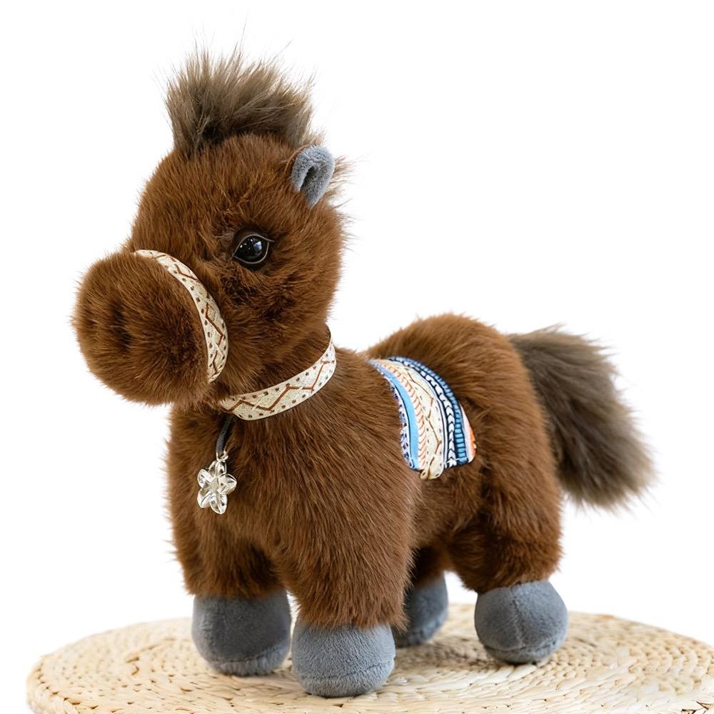 Miniature Pony Doll Soft Stuffed Horse High Quality Horse Toy  Zodiac Year of the Horse Gift
