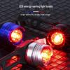 LED Aluminum Alloy High-Brightness Taillight & Safety Warning Helmet Light for Bicycles