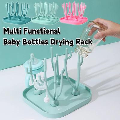 Multifunktionales, abnehmbares Trockengestell für Babyflaschen, Schnuller, Saugerbecher, Reinigungsabtropffläche, Trocknungs-Tropfwasserschale