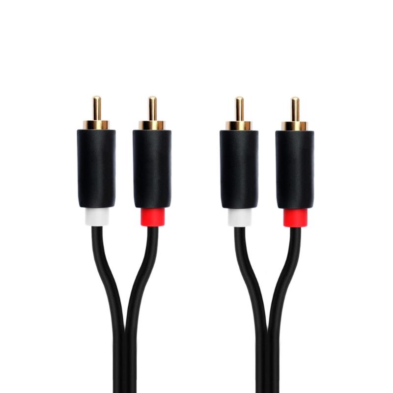 2RCA To 2 RCA Male To Male Audio Cable Gold-Plated RCA Audio Cable for Home Theater DVD TV Amplifier CD Soundbox
