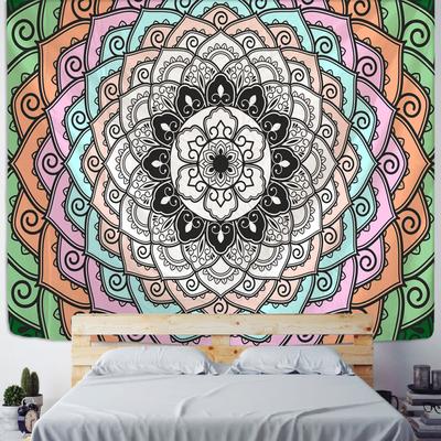 Mandala-Boho-Wandteppich, großer Wandbehang, Polyester, Hippie-Wandteppiche, böhmischer Wandteppich, Yoga-Matte, Teppich, College-Wohnheim-Dekoration