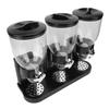 Triple Food Dispenser Multifunctional Compact Countertop Cereal Storage Container Dispenser for Home