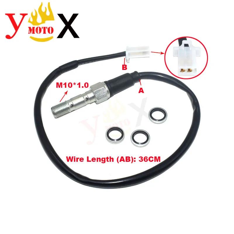 M10 1/1.25 Hydraulic Brake Pressure Rear Light Switch Hollow Bolt Brake Switch Wire For Honda CB CBR CRF CMX CTX VFR NC700 NC750