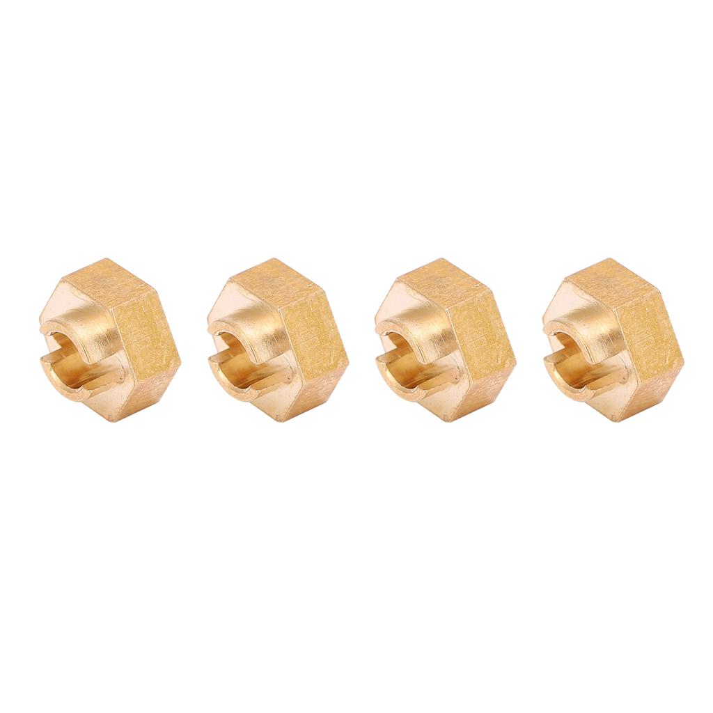 4Pcs 3MM Brass Wheel Hex Adapter Upgrage Parts for Axial SCX24 90081 1 24 RC Car