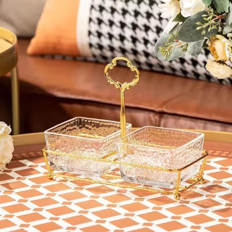 ZISIZ Acrylic Divided Snack & Fruit Serving Tray