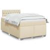 Vidaxl Continental Bed with Mattress, Cream, Fabric, 120X200 Cm
