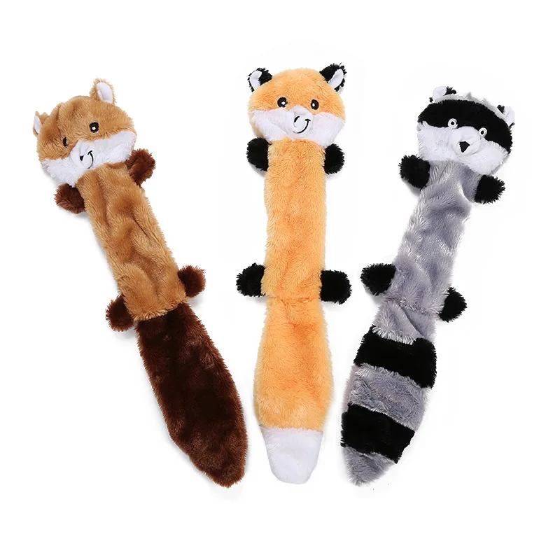 Cute Plush Toys Squeak Pet Animal Plush Toy Dog Chew Squeaky  Biting Teeth and Making Noise Supplies Leather Dog Toys