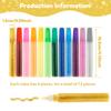 72Pcs Glitter Glue Pens 12 Colors Rainbow Glitter Glue Sticks Arts & Crafts Glitter Pen for DIY Arts, Projects Scrapbooking