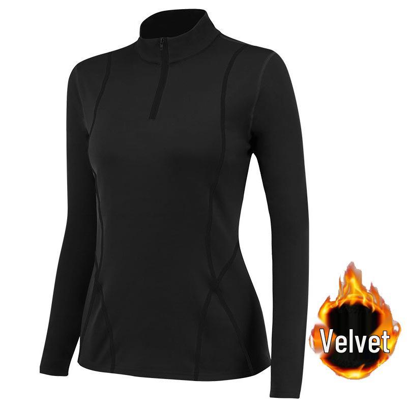 Women's Fleece-Lined Yoga Half-Zip Sweatshirt
