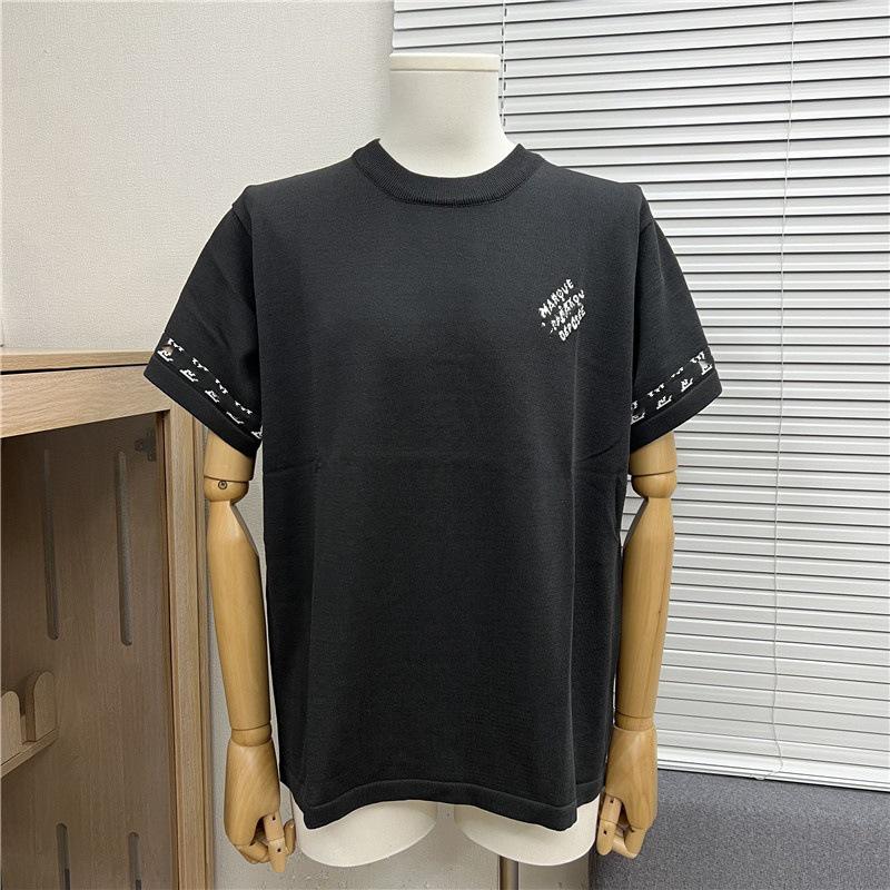 Edition 2025 Spring/Summer Trendy Jacquard Brand Logo Knit Unisex Short Sleeve