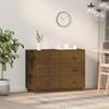 Day and Night - Day and Night Sideboard In Solid Honey Brown Pine Wood 100x40x75 Cm