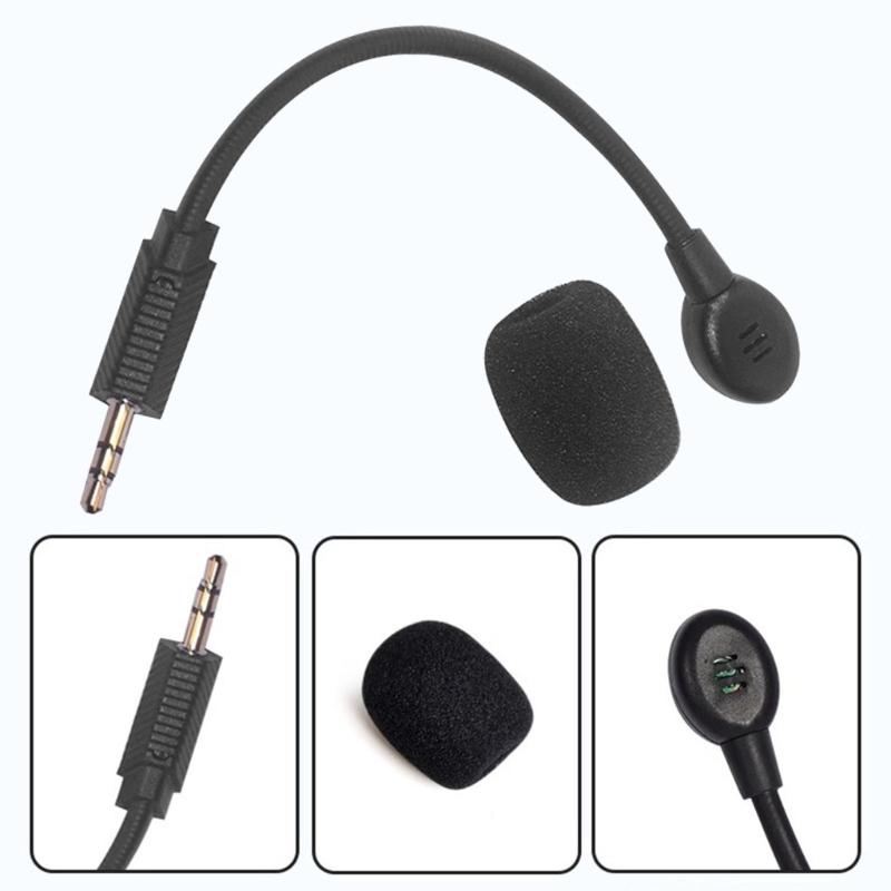 3.5mm Detachable Gaming Microphone Boom for Rig400 Headsets Clearly Voice Pickup Mic Boom Foam Filter Gaming Mic