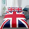 3pcs Britain National Flag Print Duvet Cover Set 1 Duvet Cover+2 Pillowcase All Season Soft Breathable Microfiber Bedding Set