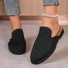 New Large-size Women's Shoes Summer Half-drag Fly-woven Flat-bottomed Slippers Women's Breathable Bag Head Lazy Cool Slippers Wish