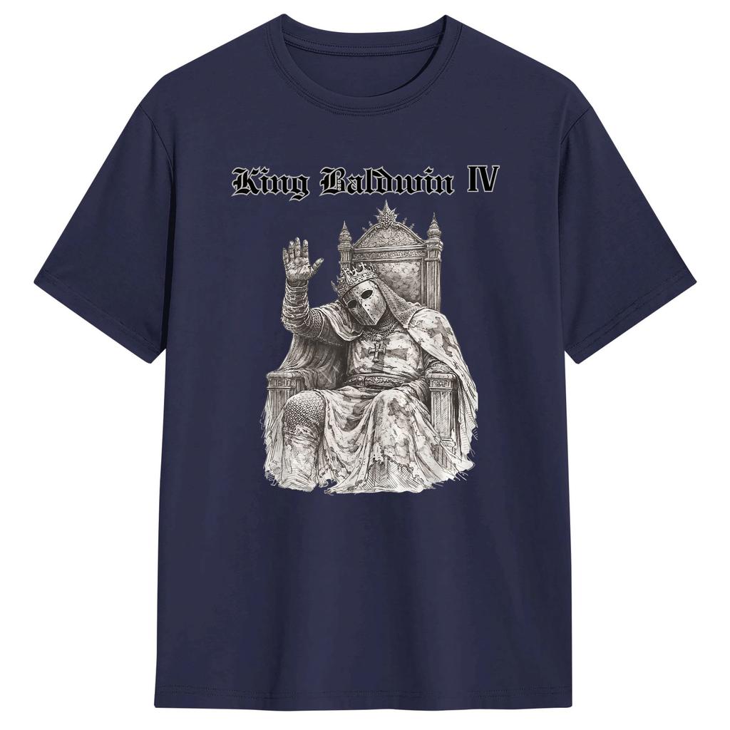 Sliver Mask King Baldwin IV Meme Cotton TShirt For Unisex Summer Vintage T Shirts O Neck Fashion Tees Hot Sale Clothing