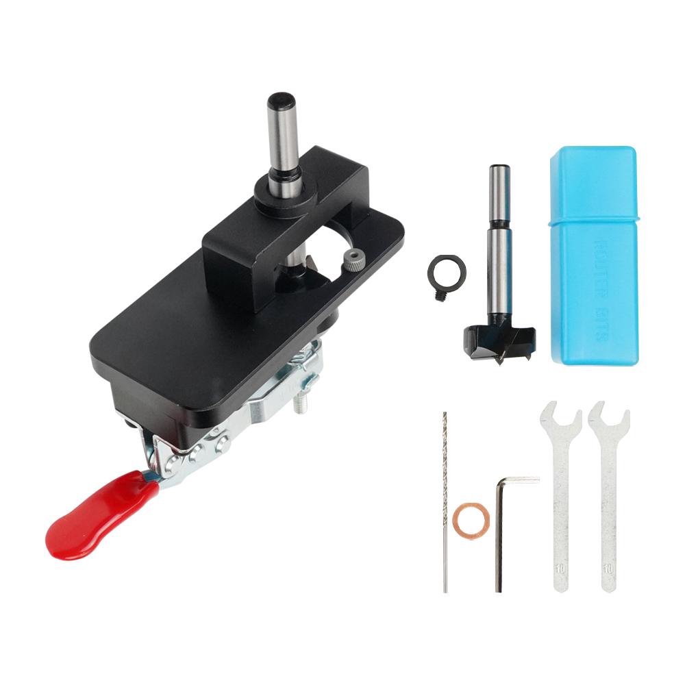 Concealed 35mm Hinge Hole Opener Accurate Locking Hinge Drilling Jig Hole Guide Hole Puncher Locator Woodworking Tool ForCabinet