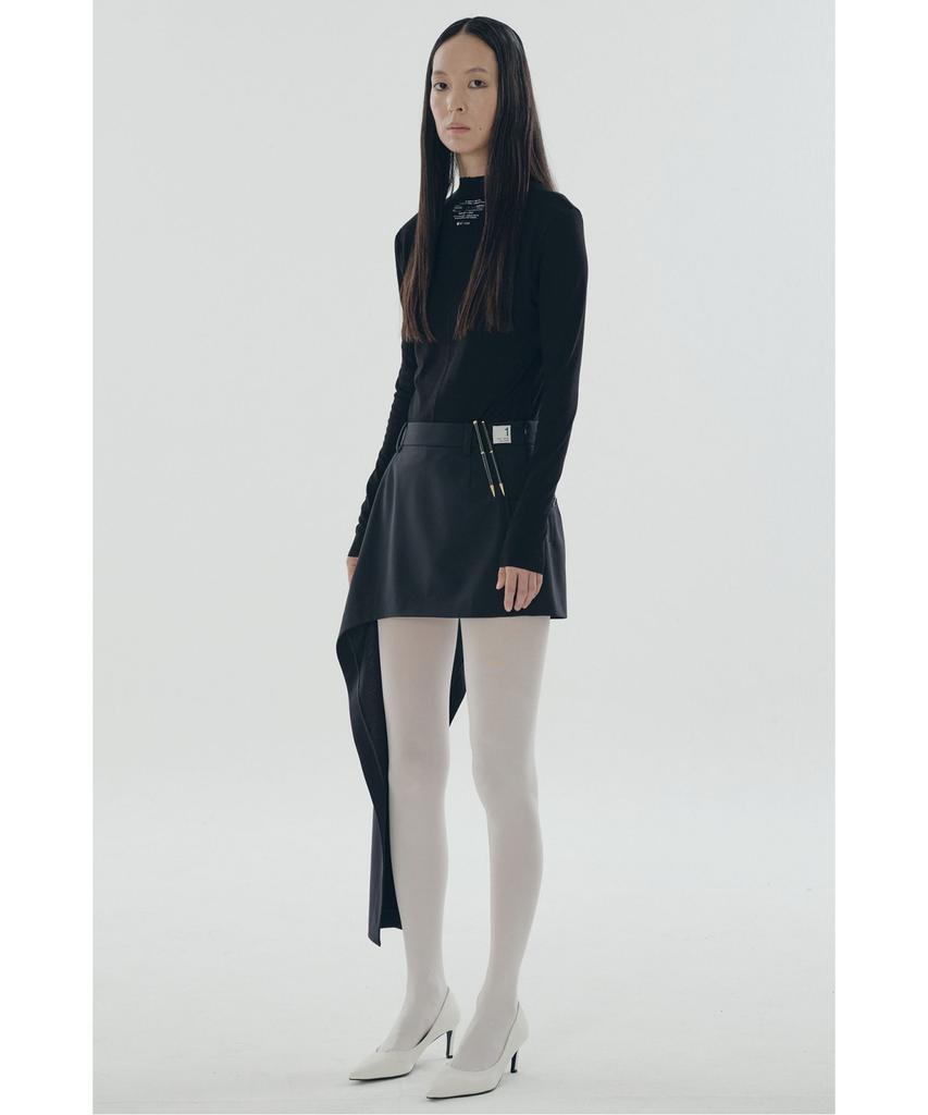RECODE Asymmetric Draped Skirt_Rqkam25548Nyx