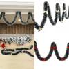 2m Glitter Spesso 65ftx90mm Decorazione Albero di Natale Ghirlanda di Natale Fiocco