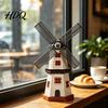 Country Style Desktop Decor Dutch Windmill Ornaments Mini Vintage Holland Statue Resin Artwork Durable Classic Model Rustic Ornament for