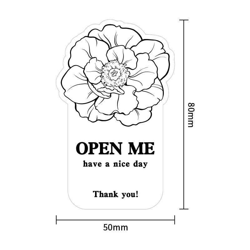 Alien Blumenaufkleber, Flugzeug Kartonverschlussaufkleber, Geschenkboxverpackung, Dekorative Verschlussaufkleber, Klebeetiketten