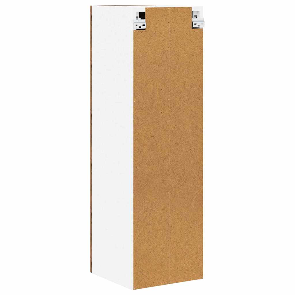 Hanging Cabinet with Door Rustic Wood Look 30 x 31 x 100 cm Engineered Wood