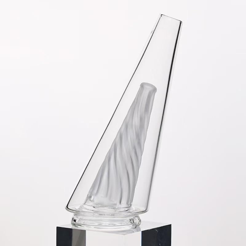 Glass Attachment Accessories, Replaceable Crystal Glass Flower Vase for Home Decoration (Blue)