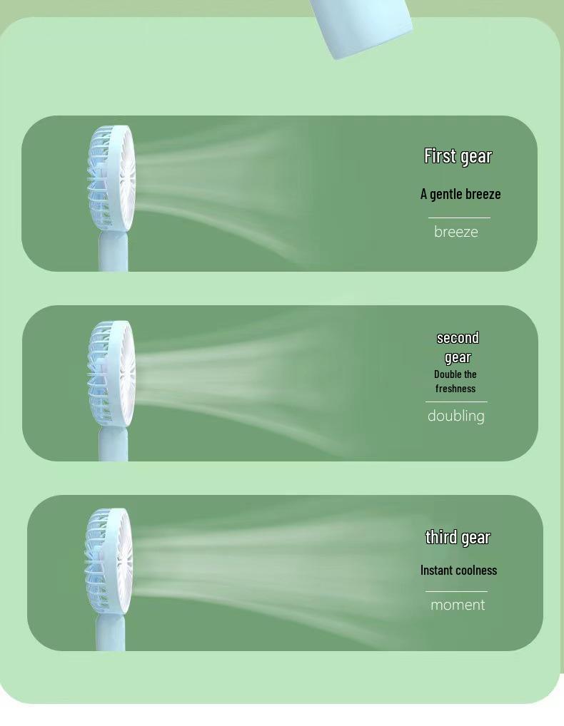 Rechargeable Portable USB Mini Fan for Desktop & Dorm Use