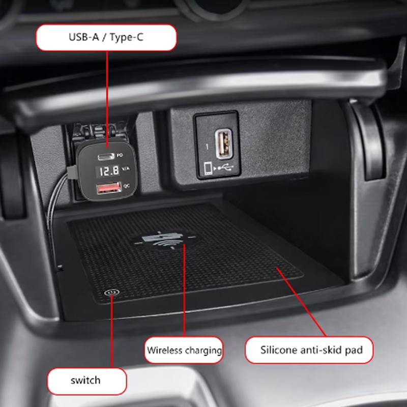 Car Wireless Charger for Honda Accord 2018 2019 2020 2025 2025 for iPhone 14 13 12 11 Pro Max Samsung Phone Fast Charging