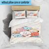 3PCS K-pop Cartoon Friends 3pcs Bedding,Including 3PCS Duvet Cover And 2pcs Pillowcases Perfect for Christmas,Ideal for Bedroom, Dormitory